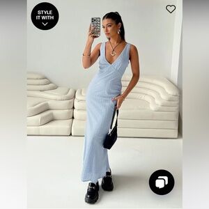 Princess Polly Nellie Anglaise Maxi Dress (blue)